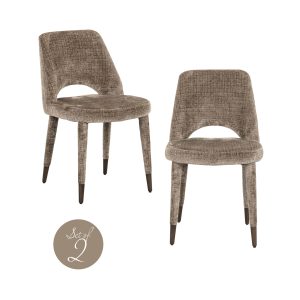 Chaise de salle à manger Cecilia niagara stone fire retardant (Set of 2)