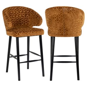 Tabouret de bar Indigo old gold triangle