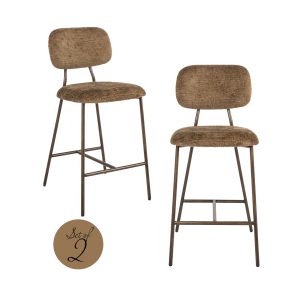 Tabouret de comptoir Xenia brandy fusion fire retardant (Set of 2)
