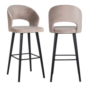 Tabouret de bar Savoy khaki velvet