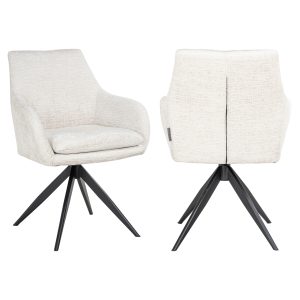Chaise de salle à manger Lisonne cream fusion swivel