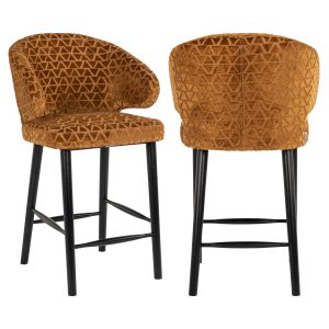 Tabouret de comptoir Indigo old gold triangle