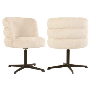 Chaise de salle à manger Alexander Jones cream fusion swivel (Chadwick)