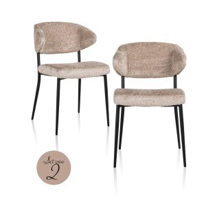 Chaise de salle à manger Bea sheep natural (Set of 2)