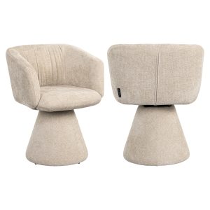 Chaise de salle à manger Madeline cream unicorn swivel