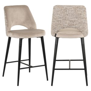 Tabouret de comptoir Tabitha trendy nature fire retardant