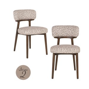 Chaise de salle à manger Basker natural geo (Set of 2)