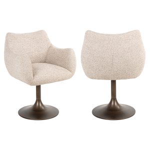 Chaise de salle à manger Aldo natural linear swivel