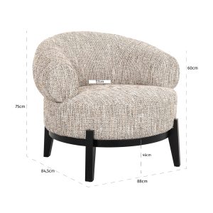 Fauteuil lounge Montana customized fire retardant