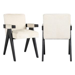 Chaise de salle à manger Cooper white chenille