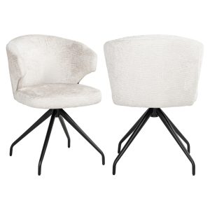 Chaise de salle à manger Milly cream fusion swivel