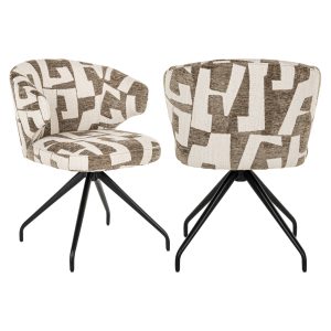 Chaise de salle à manger Milly moss graffic swivel