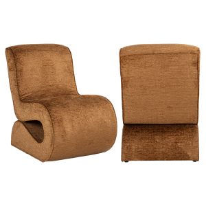 Fauteuil lounge Frankie cognac fusion