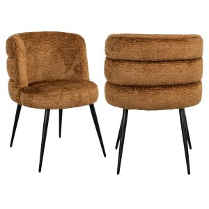 Chaise de salle à manger Stella cognac fusion