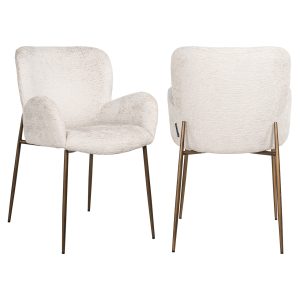Chaise de salle à manger Amber cream fusion fire retardant