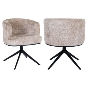 Chaise de salle à manger Cheyenne lovely beige swivel