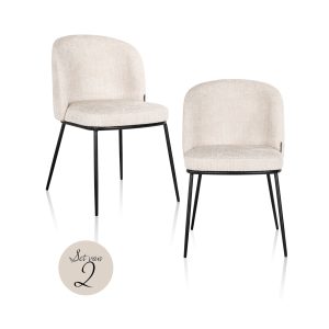 Chaise de salle à manger Elvi niagara beige fire retardant (Set of 2)