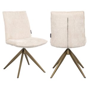 Chaise de salle à manger Dakota niagara beige swivel
