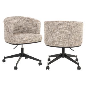 Chaise de salle à manger Rochenne trendy nature swivel on wheels