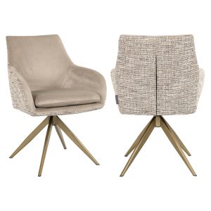 Chaise de salle à manger Lisonne trendy nature swivel