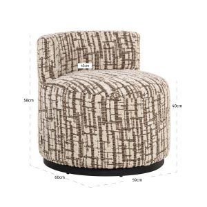 Fauteuil lounge Franny brown labyrinth