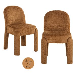 Chaise de salle à manger Brandi cognac fusion (Set of 2)