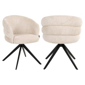 Chaise de salle à manger Serenity niagara beige swivel fire retardant