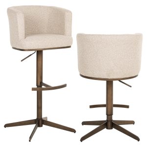 Tabouret de bar Cheyenne biscotti swivel