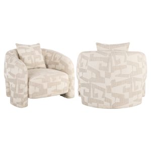 Fauteuil lounge Tuscany beige graffic