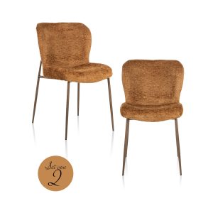 Chaise de salle à manger Odarby cognac fusion (Set of 2)