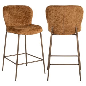 Tabouret de comptoir Odarby cognac fusion
