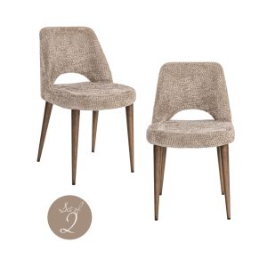 Chaise de salle à manger Delphine lovely nature fire retardant (Set of 2)