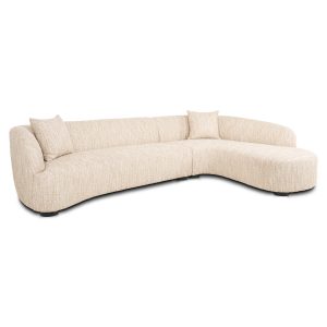 Canapé Pandora beige angora lounge right