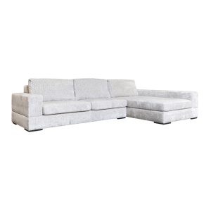 Canapé Pasha pearl island 3-seater + lounge right fully upholstered
