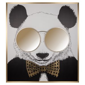 Art mural Panda black/gold