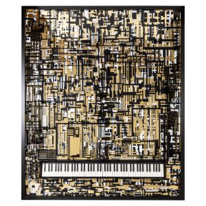 Art mural Wibi black/gold