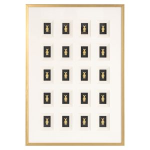 Art mural Bear black/gold