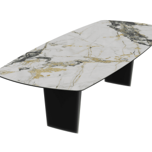 Table Céramique Doro Goliath pied noir 240-300