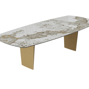 Table Céramique Callat Goliath pied Bronze 240-300