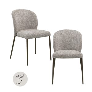 Chaise de salle à manger Stacker earth tweed fire retardant (Set of 2)