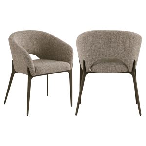 Chaise de salle à manger Kenzi brown tweed