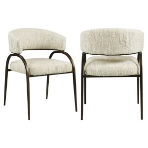 Chaise de salle à manger Charda beige angora