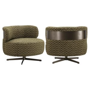 Fauteuil lounge Lauren moss chevron