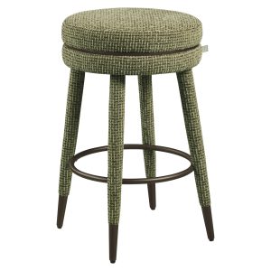 Tabouret de comptoir Tenashar green blockweave swivel