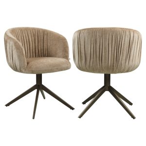 Chaise de salle à manger Cassi sand soft swivel