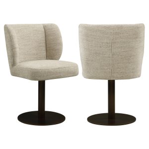 Chaise de salle à manger Fiona natural softweave swivel