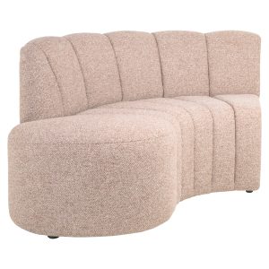 Banc Landmark customized open end left round – fully upholstered