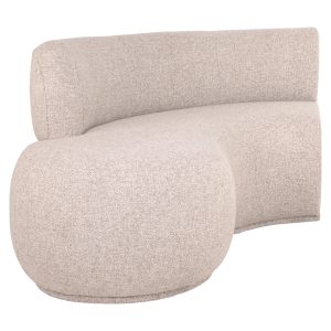 Banc Sorrobon cayenne ecru open end left round