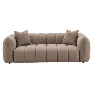 Canapé Hogan mocca chunky 3-seater fire retardant