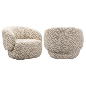 Fauteuil lounge Milano beige tiger